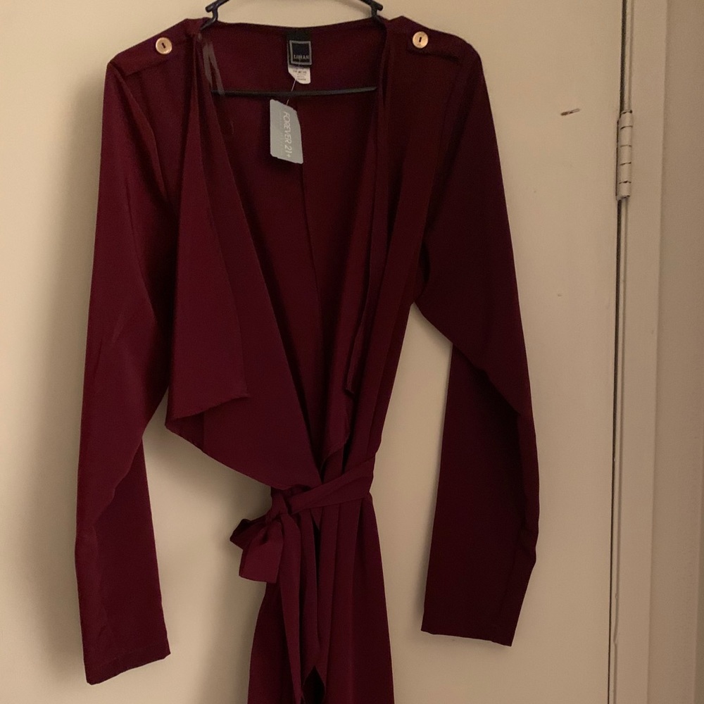 Forever 21 Brand Burgundy Cardigan